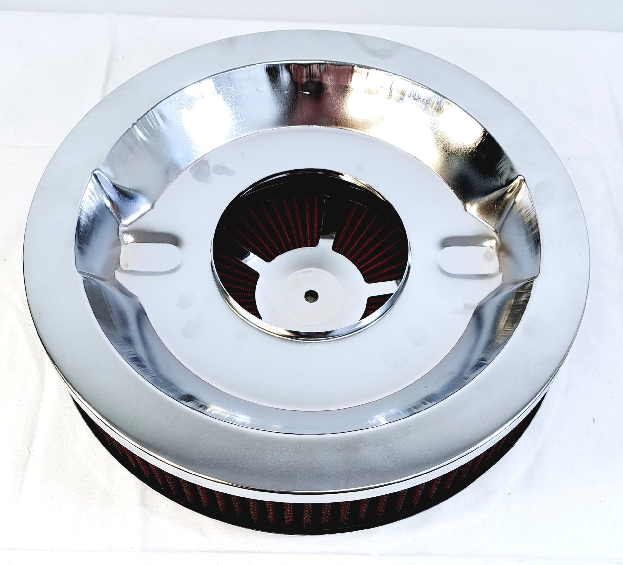 Luftrenare race stil rött/krom 3" - Bild 3