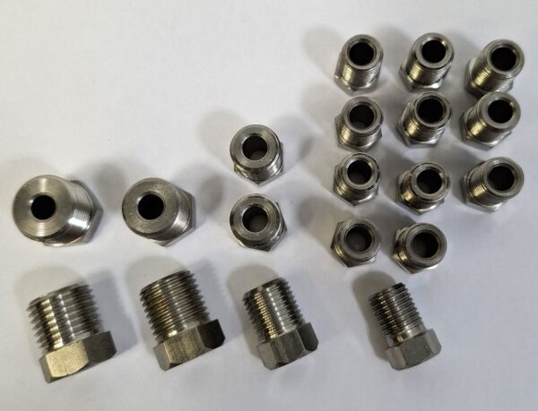 Bromsrörsnipplar  rör 3/16 Inverted Rostfria - Bild 2