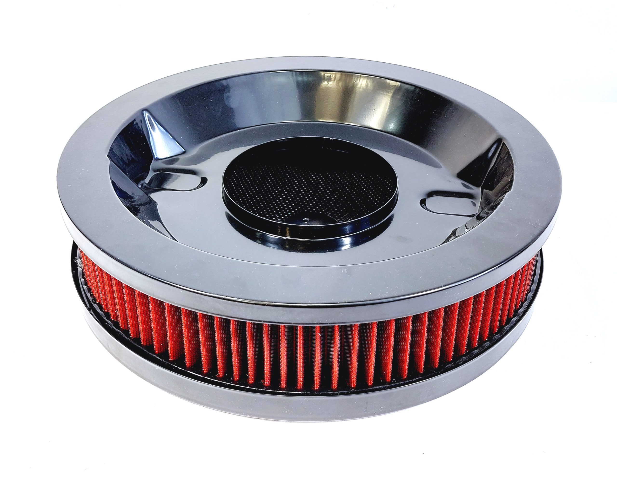 Luftrenare race stil rött/krom 3" - Bild 5