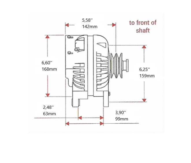 Generator Chrysler 100 AMP Matt - Bild 3